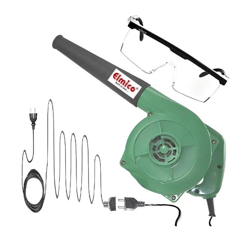 Elmico 2.5m³/min Electric Air Blower With 15 Feet Wire, Safety Google 365W, 15500 RPM (EB-4+15FT+GOOGLE)